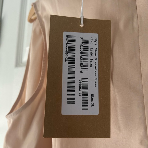 Marcella NYC Beige Minna Sleeveless Dress. XL. NWT. - Picture 6 of 6